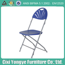 Blue Fan Back Moon Folding Chair for Weddings